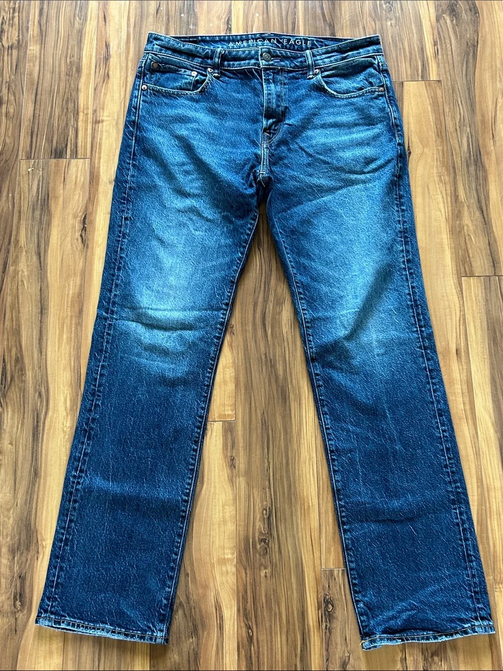 American Eagle Outfitters Men's Bootcut Jeans - Deep Blue Wash